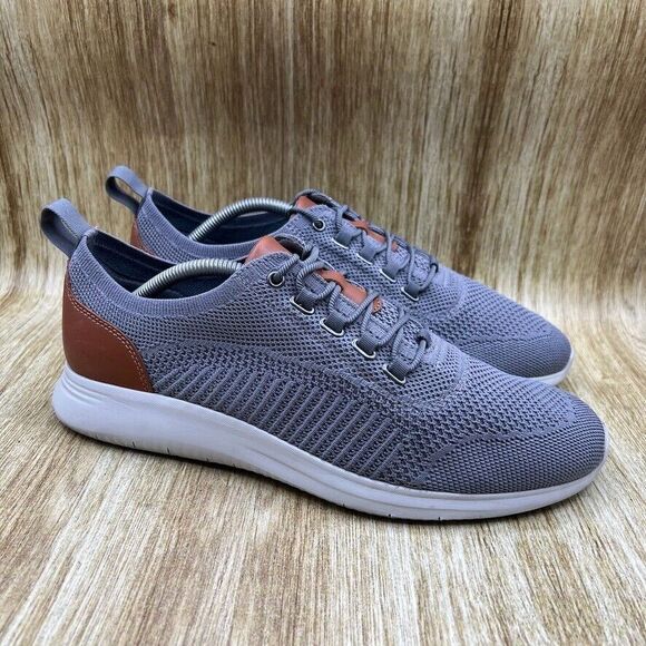 Johnston & Murphy Amherst Knit Men's Size‎ 10 Grey Brown Sneakers Casual Shoes - Picture 1 of 10